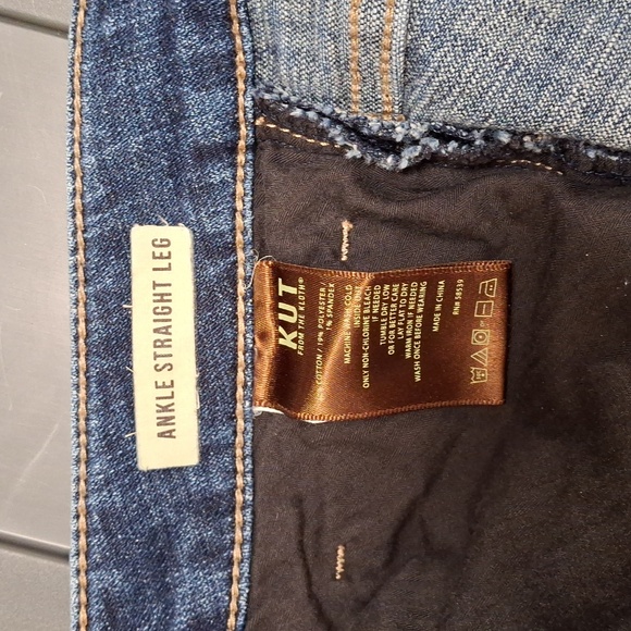 Kut from the Kloth Ankle Straight Leg Denim Jeans 16W - Picture 8 of 12